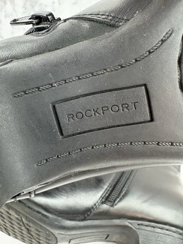 *Rockport by Cobb Hill Abbott Panel Ankle Boots Size 7.5 Black Leather Comfort - Image 12