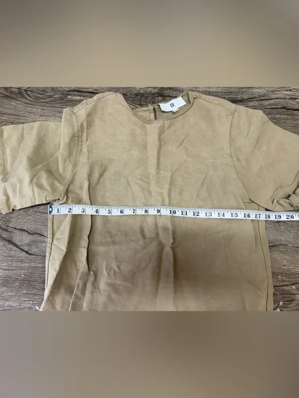 Banana Republic camel linen blend blouse size xs - Image 6