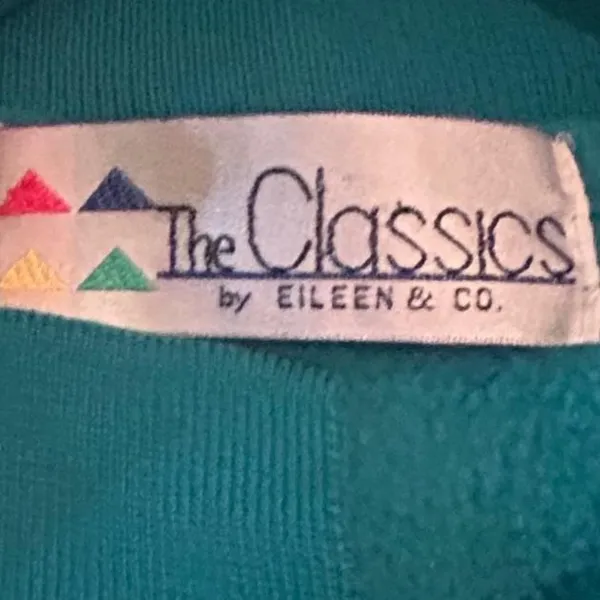 Vintage Eileen & Company Green Mock Neck‎ Fair Isle Knit Argyle Sweater Sz Large - Image 5