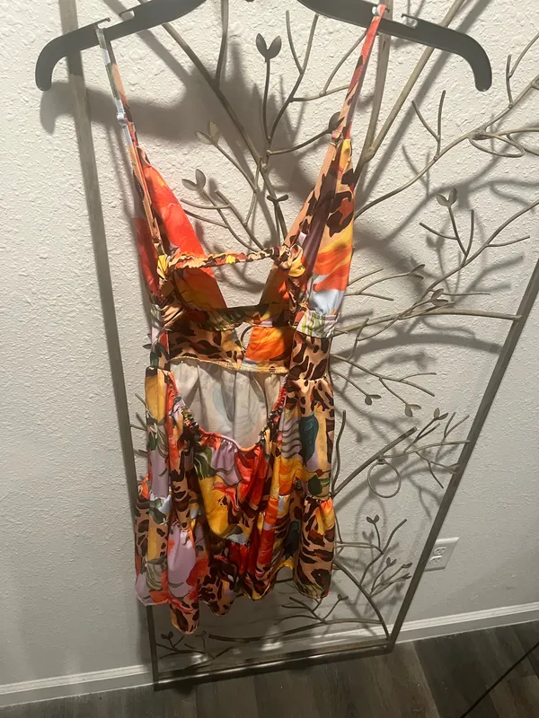 Leopard floral summer dress Multiple Size M - Image 2