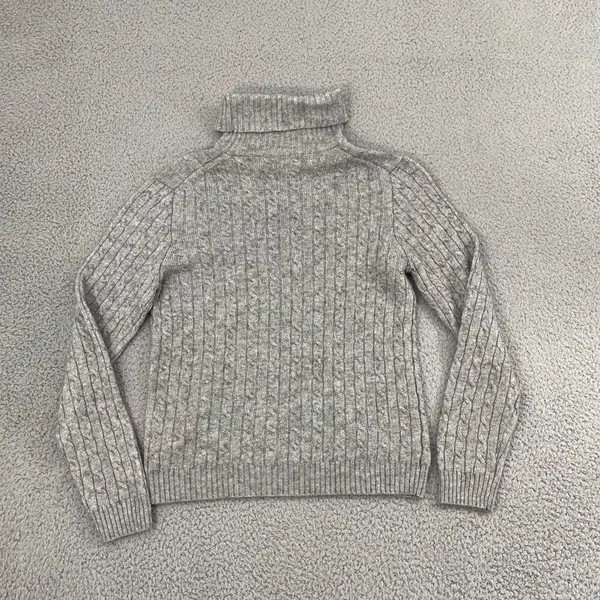 J.Crew Cable Knit‎ Sweater Women S Gray Wool Blend Turtleneck - Image 4