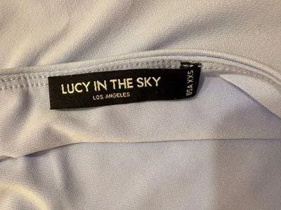 Lucy in the sky Scarf Halter Ruffle Dress in Periwinkle Blue - Image 2