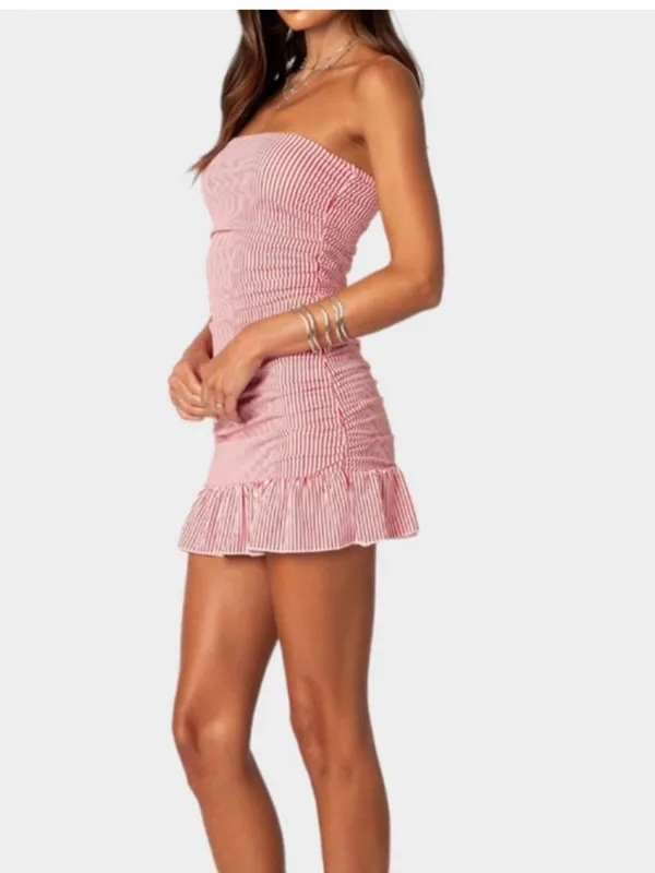 Edikted Gaia‎ Gathered Mini Dress - Image 2