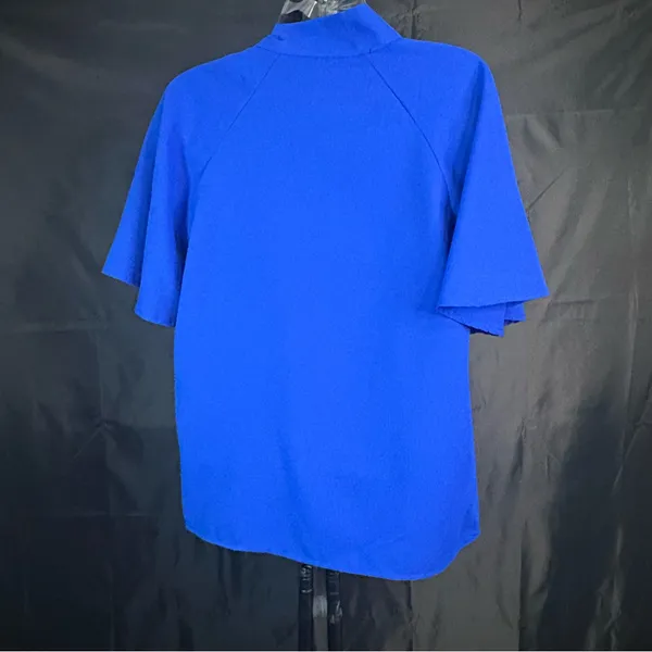 SHEIN Cobalt Blue Blouse with Tie Accent M - Image 5