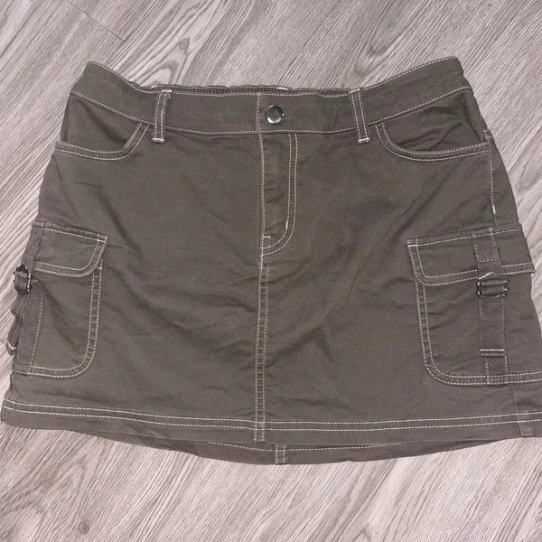 Wild Fable Dark Khaki Green Mini Cargo Skirt - Image 2