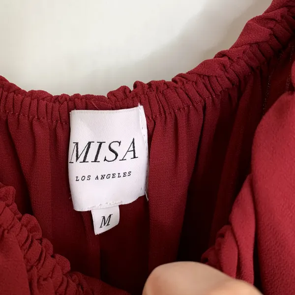 Misa Los Angeles X REVOLVE Micaela Dress Burgundy Womens Medium - Image 13
