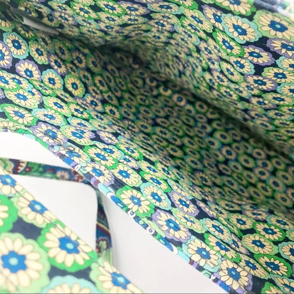 VERA BRADLEY Blue Rhapsody Removable Strap Clutch Tote Bag Casual Boho Artsy - Image 6