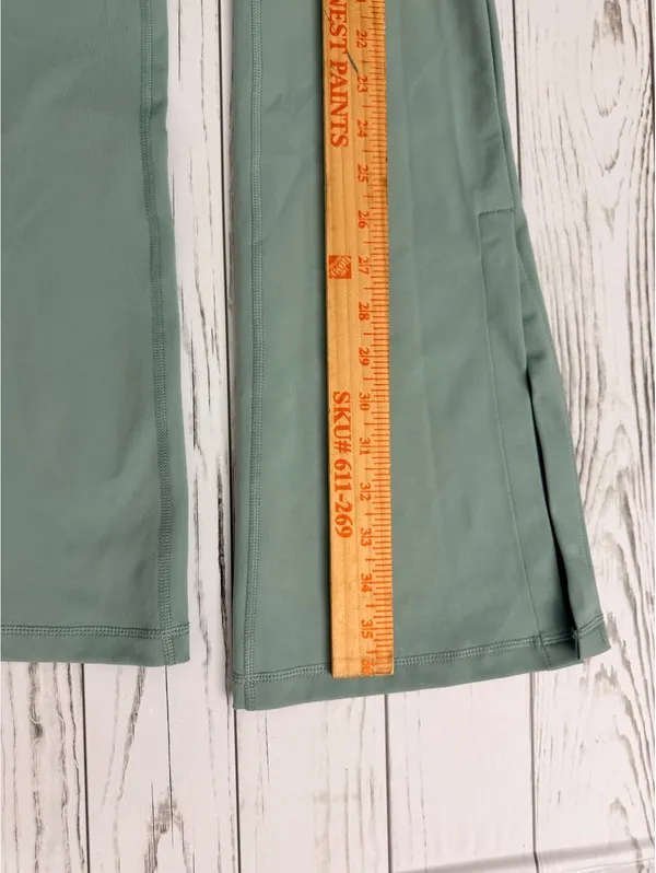 Yogolicious LUX Women’s Small Sage Green High Rise Flare Yoga Leggings - Image 5