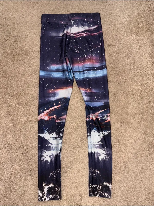 American Eagle Outfitters Galaxy-Print Leggings Size: XS - Image 4