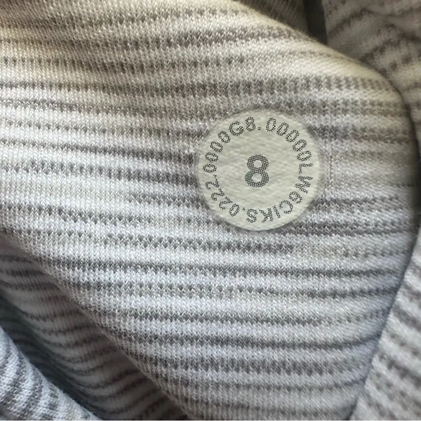 Lululemon Women's Align Higher Rise White Stripe Print Size 8 Wide Leg - Image 4