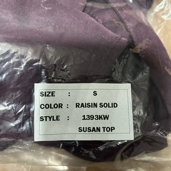Young Fabulous & Broke Susan Blouse Small Plum Raisin Hidden Button Front NWOT - Image 4