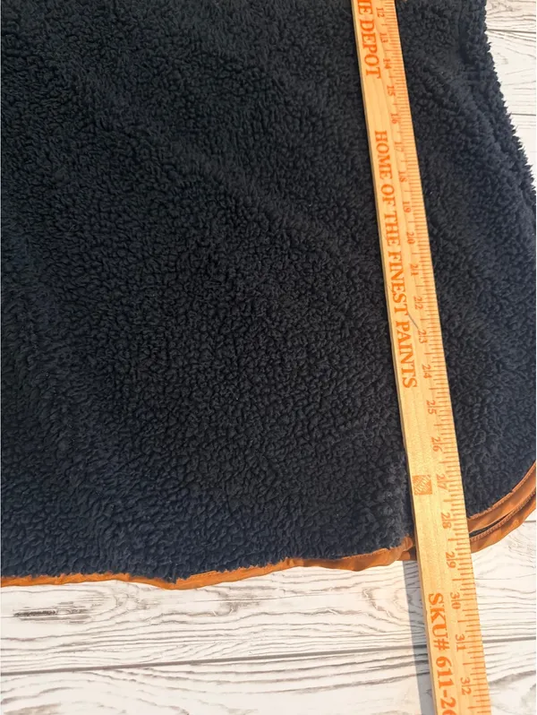 Natural Reflections Women’s XL Black Sherpa Fleece Pullover Quilted Snap Neck - Image 7
