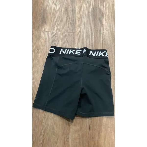 Nike Pro Dri-FIT Womens Black Compression Athletic Training Shorts Medium 3835 - Image 2