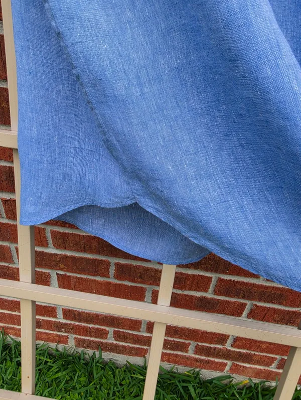 Gap sleeveless Blue linen top Large - Image 5