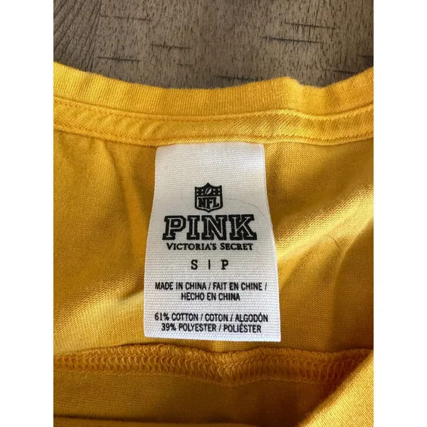 VS PINK Pittsburgh Steelers NFL Jersey Long Sleeve Spirit‎ Shirt - Size S - Image 3