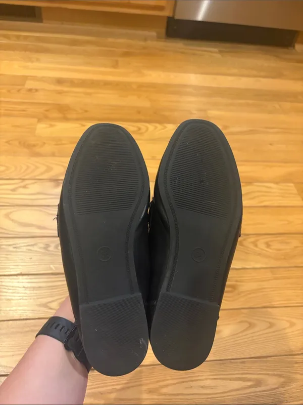 A New Day Black Square-Toe Loafer Flats with Horsebit Detail Size 6.5 - Image 5
