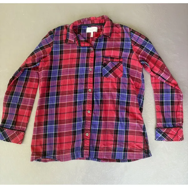 Victoria's Secret Pajama Set Plaid Sleepwear Lounge Medium M‎ - Image 3