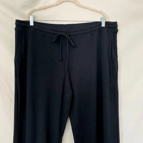 NWT Black Gilly Hicks Baggy Cozy Waffle Pants Size XXL Long - Image 2
