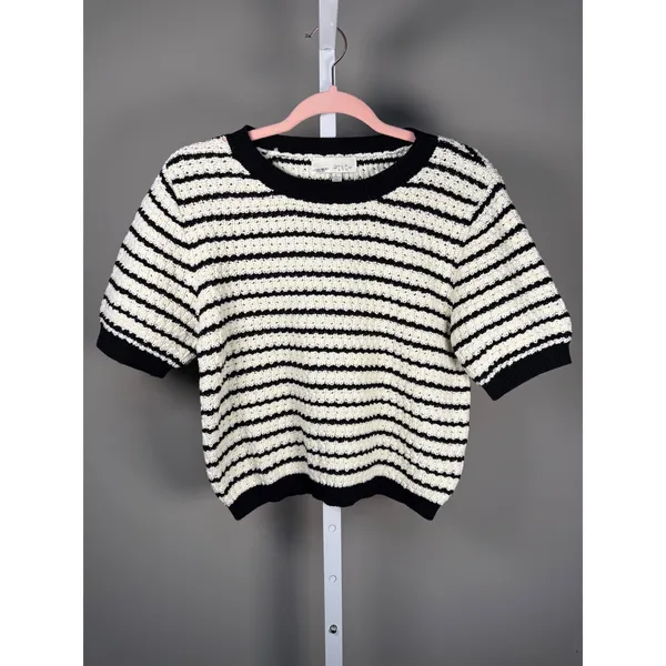 Pinch‎ Striped Short Sleeve Sweater Size L Coastal Preppy Nautical - Image 2