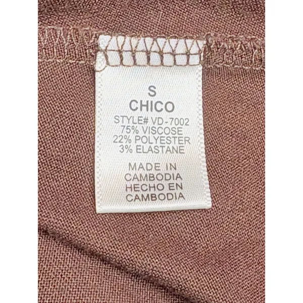 Zenana Outfitters‎ Swing Dress Womens Small Chico Brown 3/4 Sleeve Pockets Flowy - Image 7