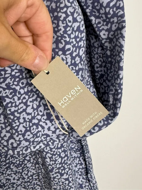 Haven Well Within Organic Cotton Animal Print Pajama Set Size L NWT - Image 8