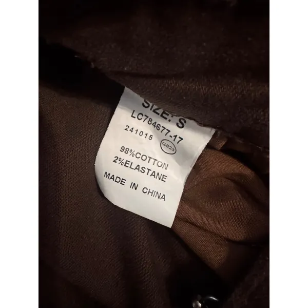 Overalls Brown Wide Leg‎ Adjustable Strap Size Small - Image 5
