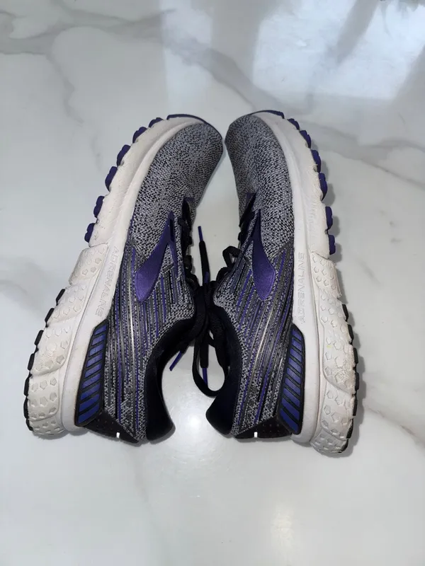 Brooks Gray and Purple Women's Running Shoes - Image 8
