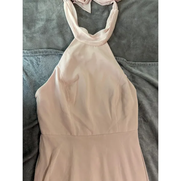 After Six High Neck Halter Backless Maxi Dress Cameo 1545 Size 10R‎ NWT Glam - Image 8