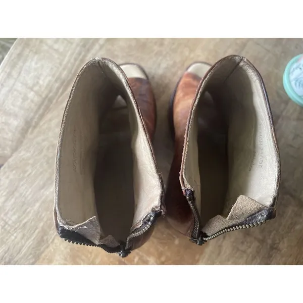 Bed Stu Bootie Handcrafted Cobbler Series Distressed Peep Toe Ankle Boots 9.5 - Image 5