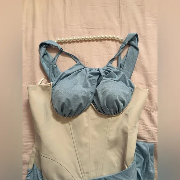 Lacemade Twelfth Night Corset Dress Blue Size XL - Image 5
