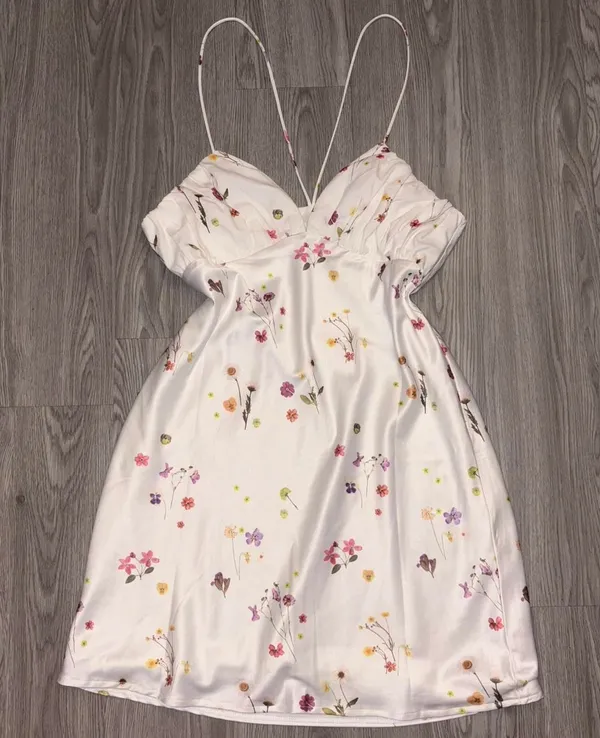 Princess Polly White Floral Mini Dress - Image 2