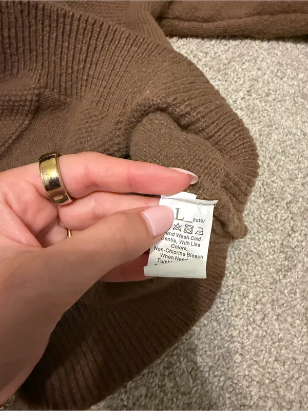 Women’s Brown Knit Hooded Zip-Up Sweater with Button Henley - Image 4