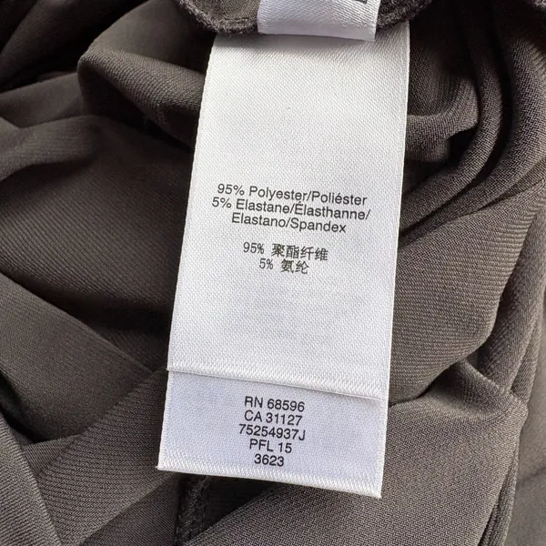 DKNY‎ Gray Keyhole Halter Neck Jumpsuit Tapered Leg Blouson Fit Size Small - Image 6