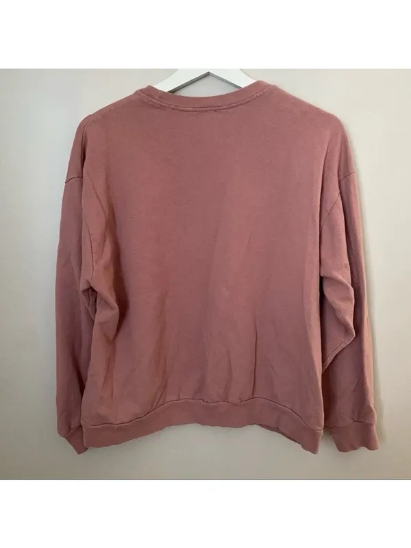Blank Paige Sweatshirt Crewneck Weekend Graphic Pink Casual Athleisure Trendy - Image 3