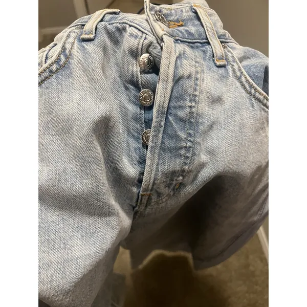 Veronica Beard Taylor Relaxed Wide Leg Pale Stone Jeans High Rise Raw Hem Sz 29 - Image 12