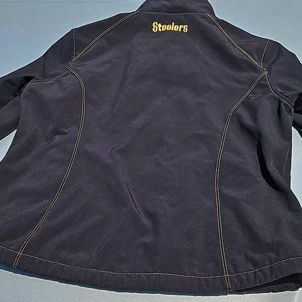 Pittsburgh Steelers Jacket Size Medium Black Zip-Up Football Coat streetwear NFL - Image 7