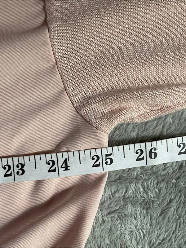Lauren Ralph Lauren pale pink lightweight combination sweater sweatshirt preppy - Image 6