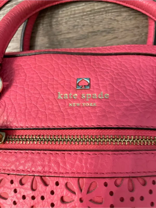 Kate Spade Perri Lane Bubbles bag Laser-Cut Leather Satchel Pink - Image 3
