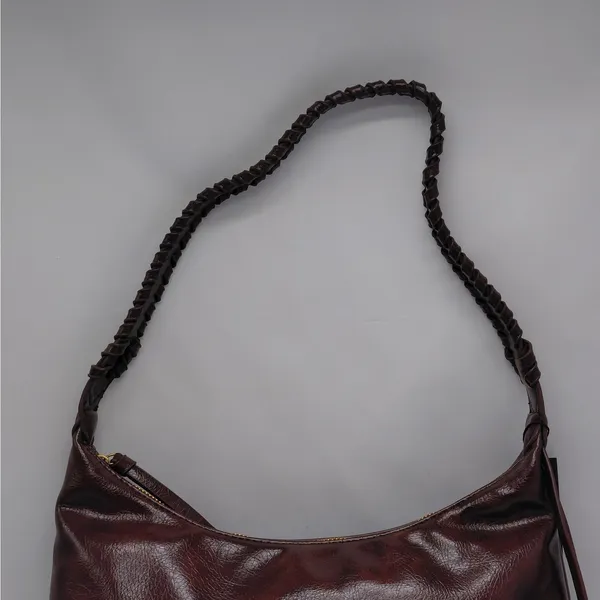 Olivia & Kate Womens Shoulder Bag Brown Vegan Leather Slouch Hobo Purse Travel - Image 4