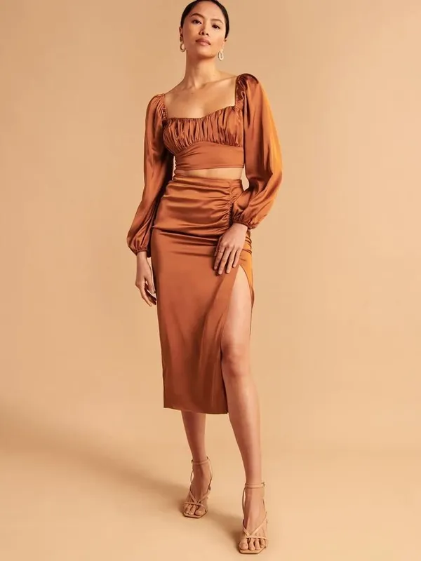 Abercrombie and Fitch Satin Matching Set - Image 2