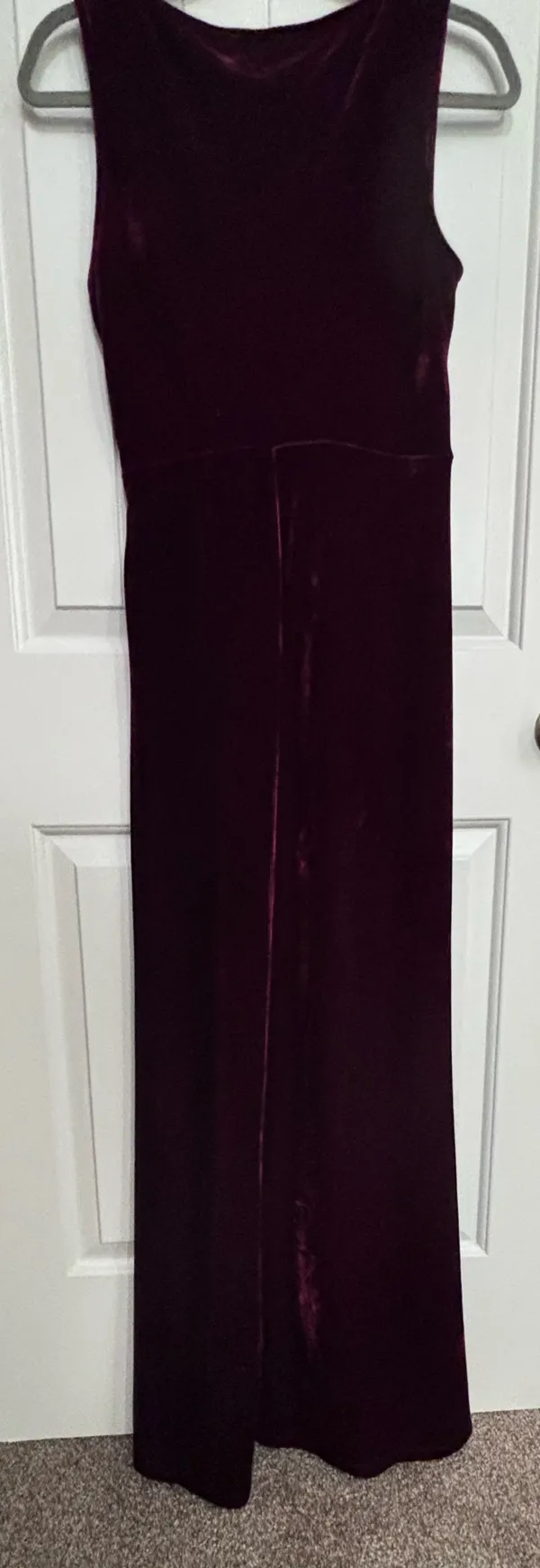Lulus Red Purple Velvet Gown Formal Prom - Image 6