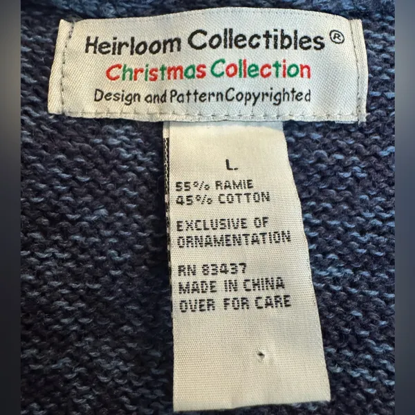 Vintage Heirloom Collectibles Santa Reindeer Christmas Sweater Vest‎ Large - Image 3