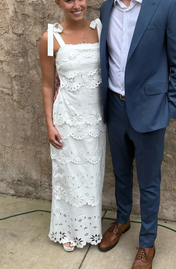 Petal & Pup White Eyelet Maxi Dress - Image 2