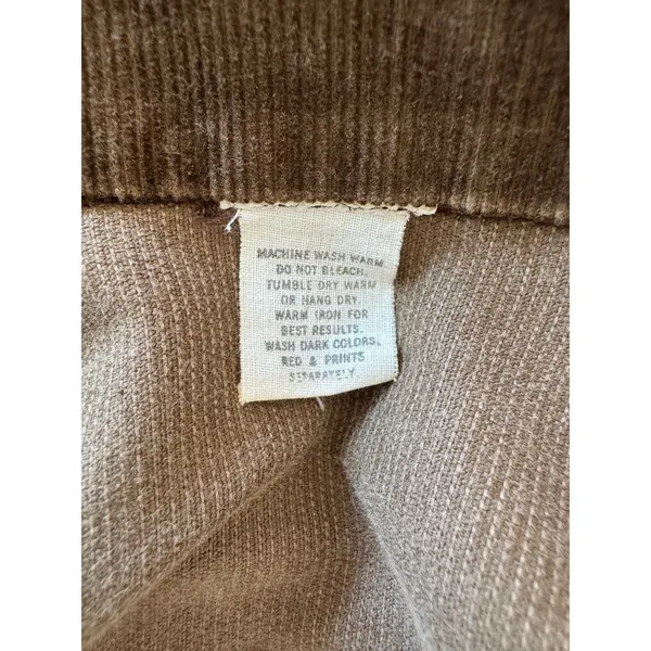 Vintage ‘80s Brown Corduroy Snap Button Western Jacket - Image 5