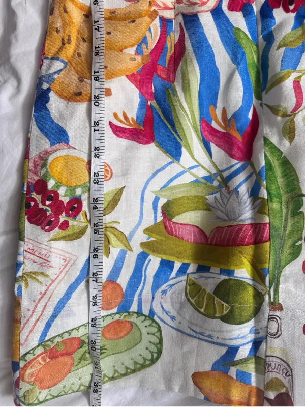 FARM Rio Fresh Table Linen Mini Dress S Fruit Tropical Resort Vacation - Image 11
