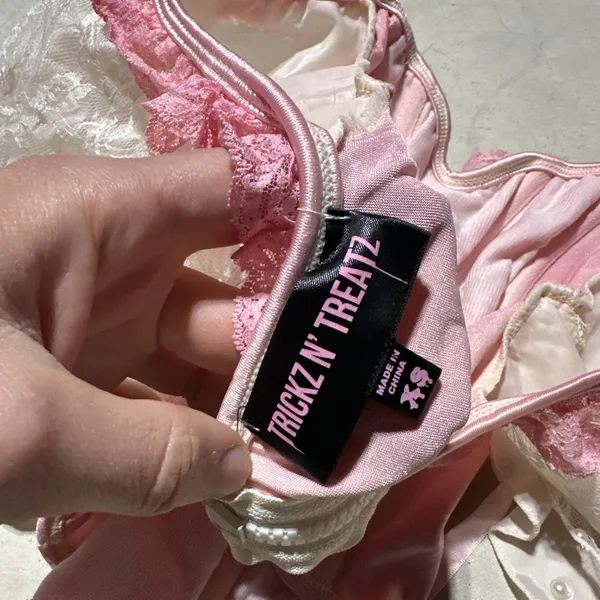 Dollskill Trick N Treats Women's Pink Wired Corset Lace Back Top Size XS Sexy - Image 11