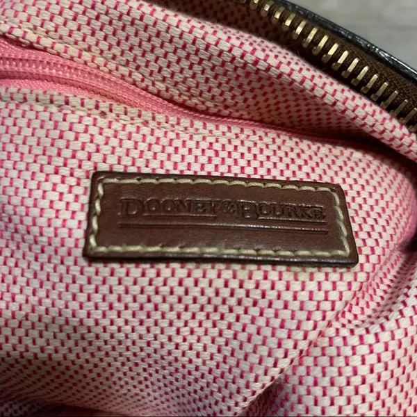 Dooney & Bourke Leather and Canvas Crossbody Signature/Logo Purse - Image 11