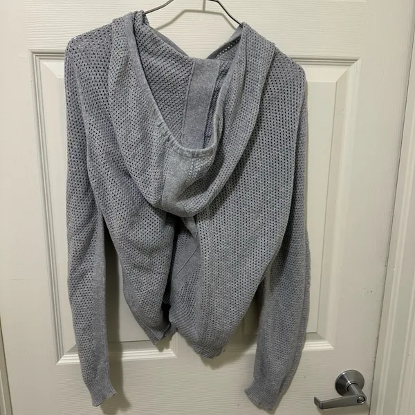 EILEEN FISHER Light Gray Jacket with hood. - Image 2