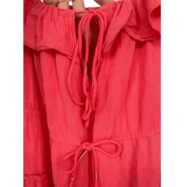 NWT Anthropologie Tiered Ruffle Maxi Dress Pink Size Small Boho Flowy Resortwear - Image 9