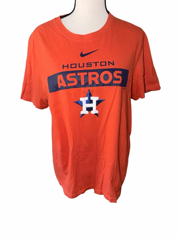 Nike Houston Astros Orange MLB Fan T-Shirt Graphic Athletic Baseball Size Medium - Image 2